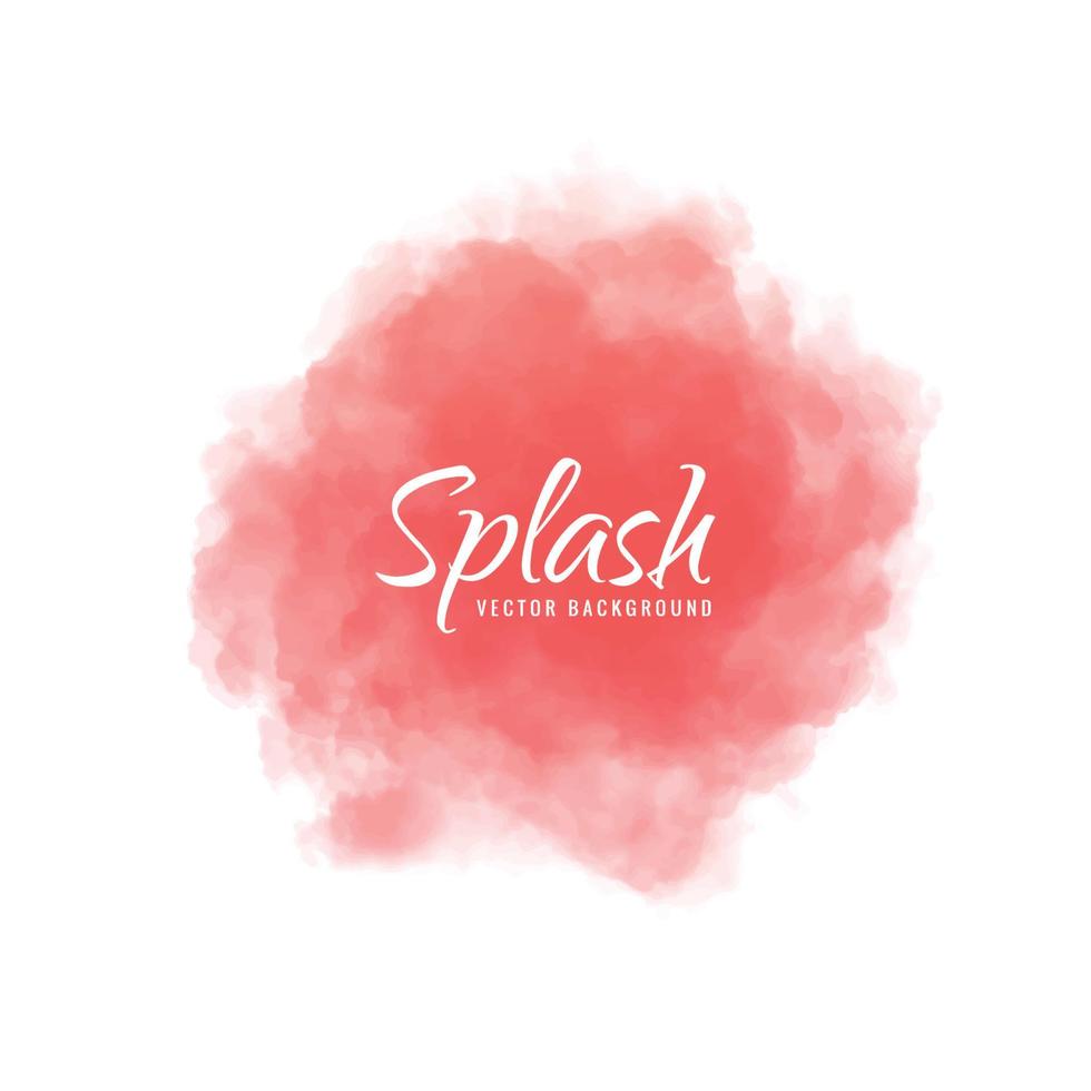 Hand drawn pink soft watercolor splash design 12870555 Vector Art at