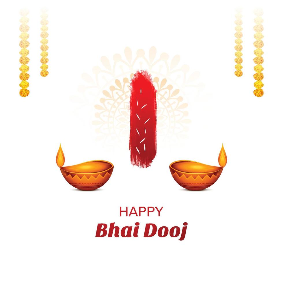 fondo de tarjeta de celebración de festival bhai dooj feliz vector