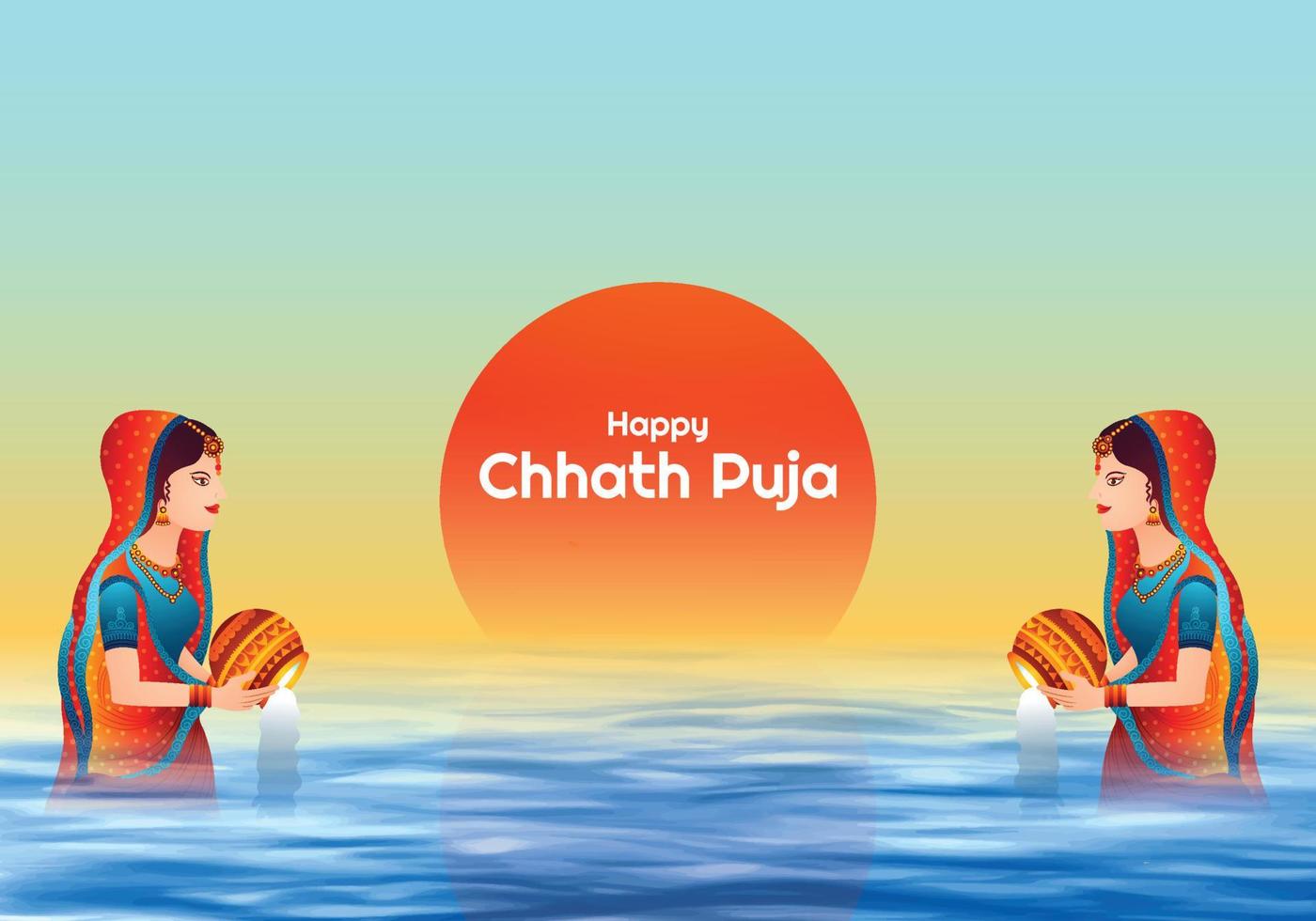 Happy chhath puja holiday background for sun festival of india 12870577
