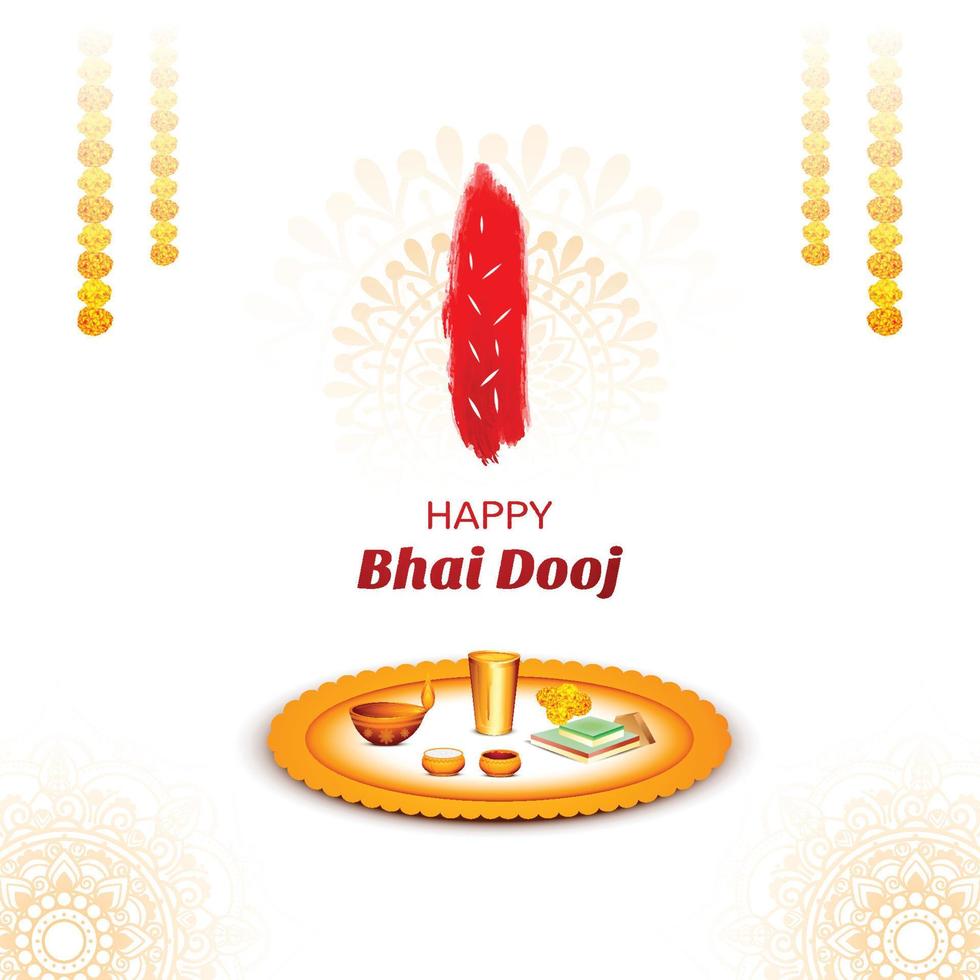 Happy bhai dooj celebrated during the diwali festival background vector