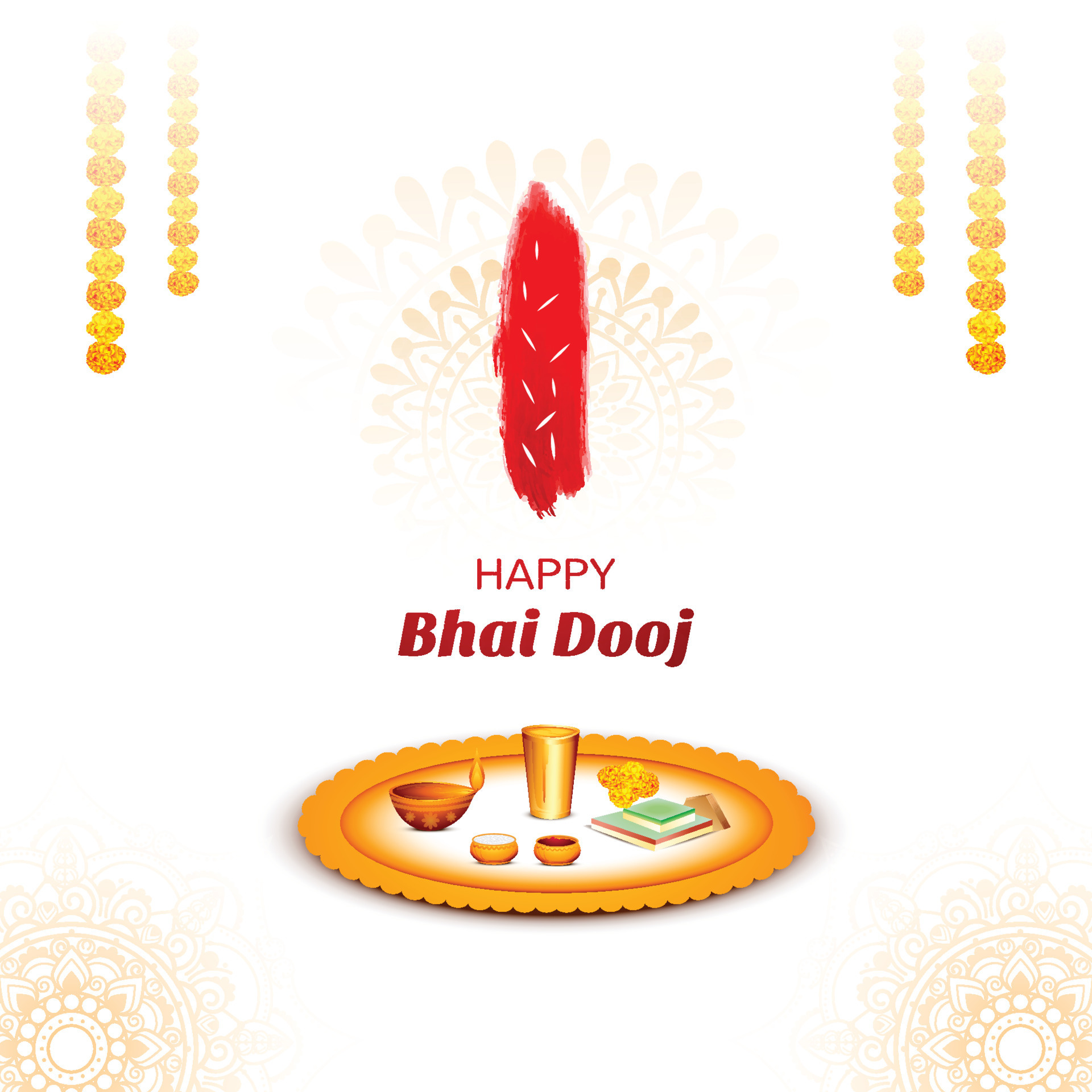 Happy bhai dooj celebrated during the diwali festival background