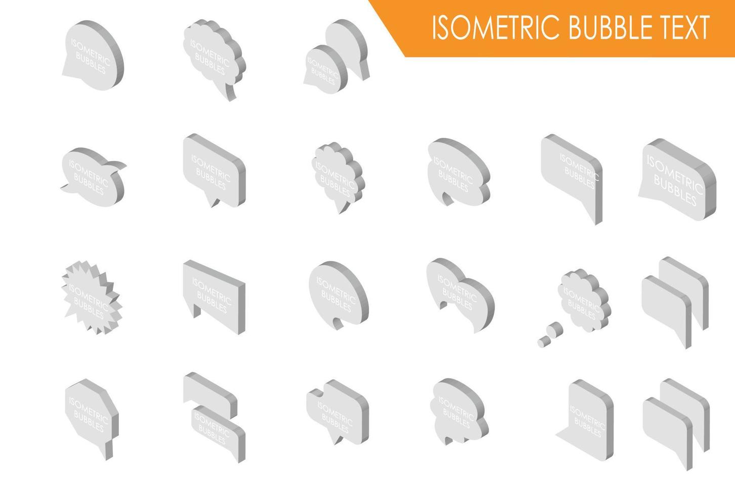 Modern Isometric Bubble Text Illustration, Suitable for Diagrams, Infographics, Book Illustration, Game Asset, And Other Graphic Related Assets vector