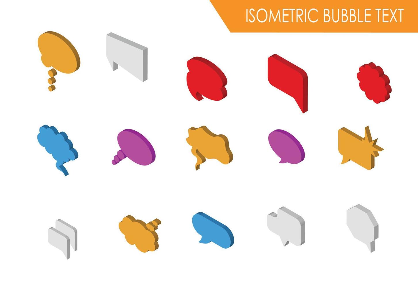 Modern Isometric Bubble Text Illustration, Suitable for Diagrams, Infographics, Book Illustration, Game Asset, And Other Graphic Related Assets vector