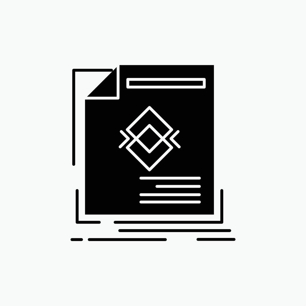ad. advertisement. leaflet. magazine. page Glyph Icon. Vector isolated illustration