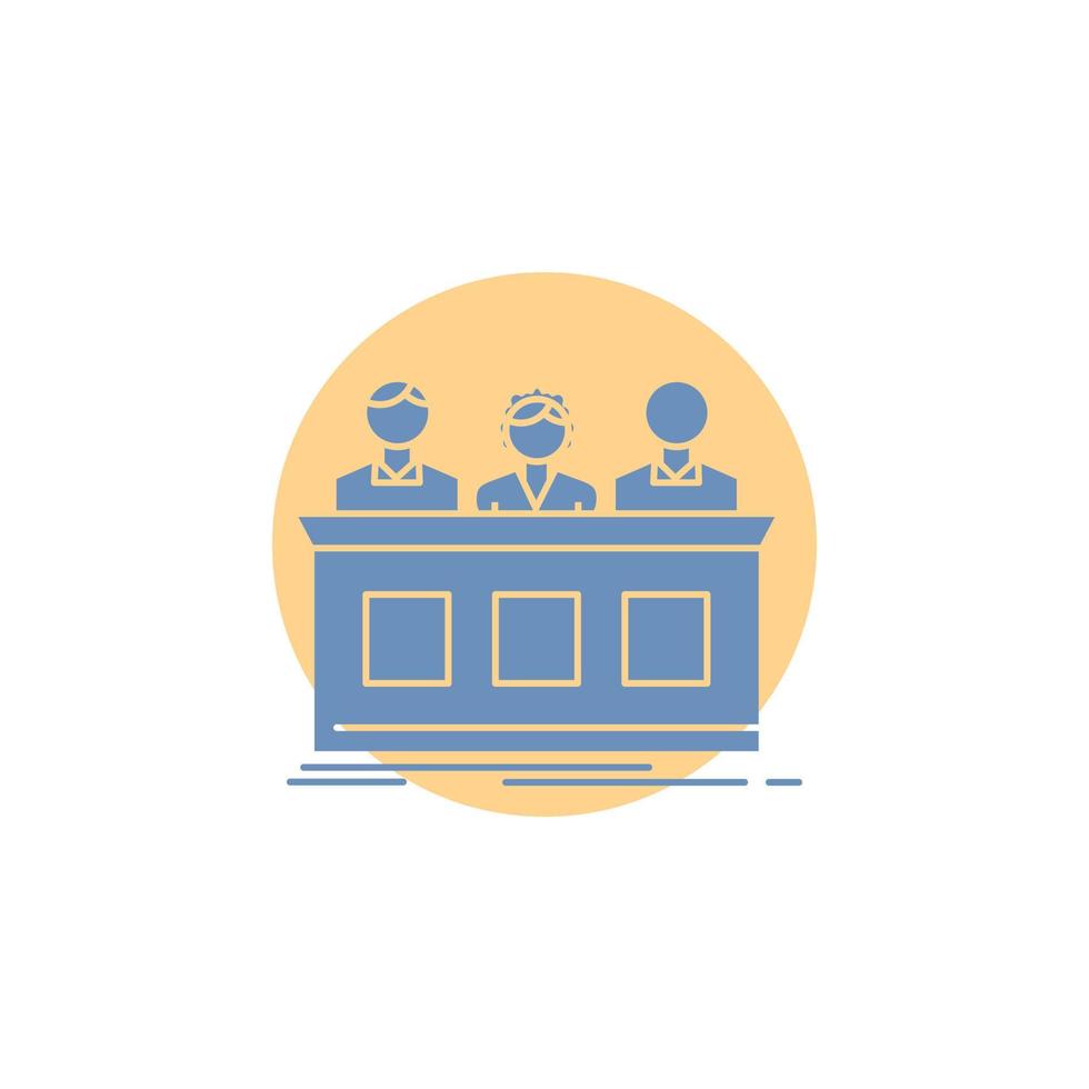 competition. contest. expert. judge. jury Glyph Icon. vector
