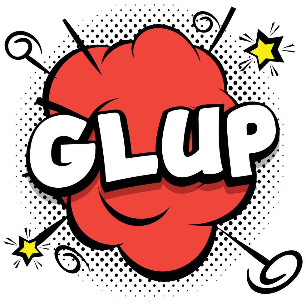 glup Comic bright template with speech bubbles on colorful frames vector