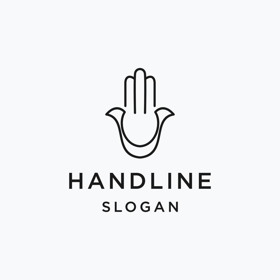 plantilla de diseño de vector de logotipo de mano