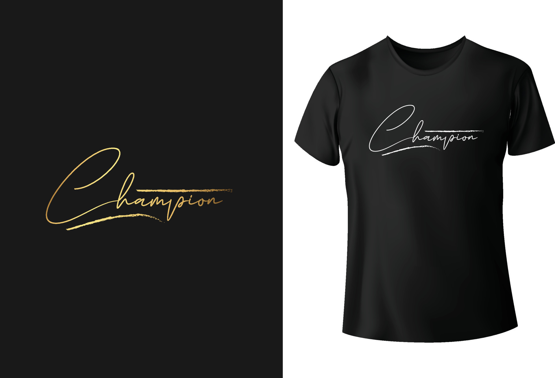 Champion logo and t shirt design 12870712 Vector Art at Vecteezy