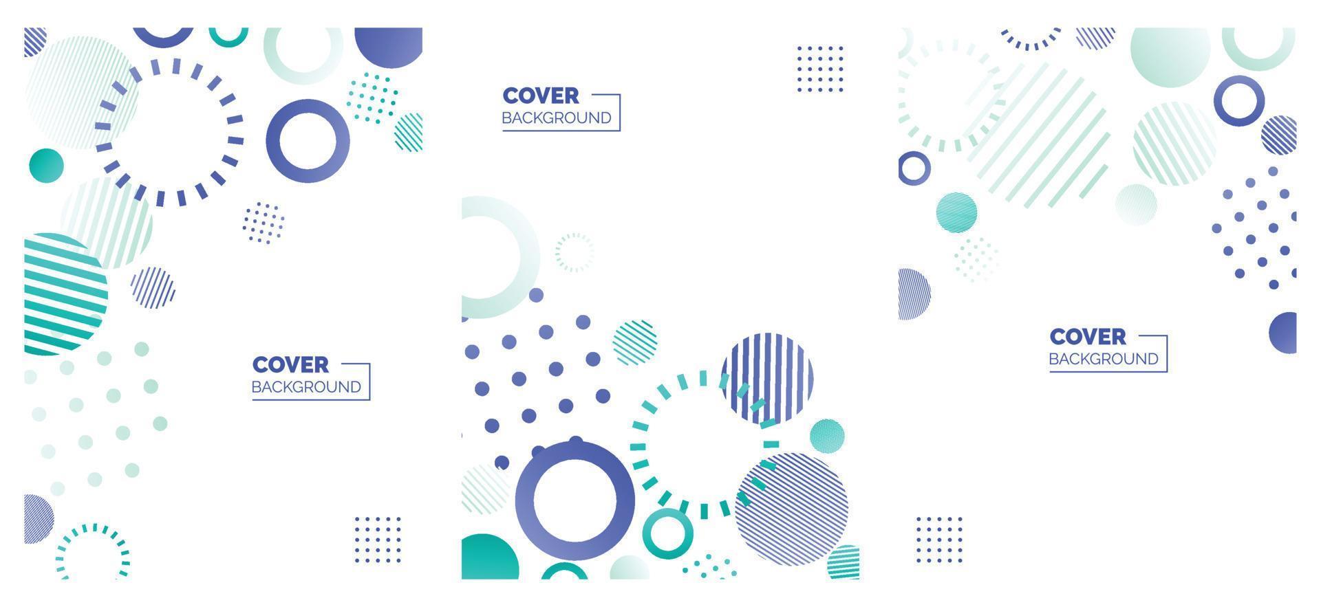 Covers templates set with bauhaus. memphis and hipster style graphic geometric elements. Applicable for placards. brochures. posters. covers and banners. Vector illustrations
