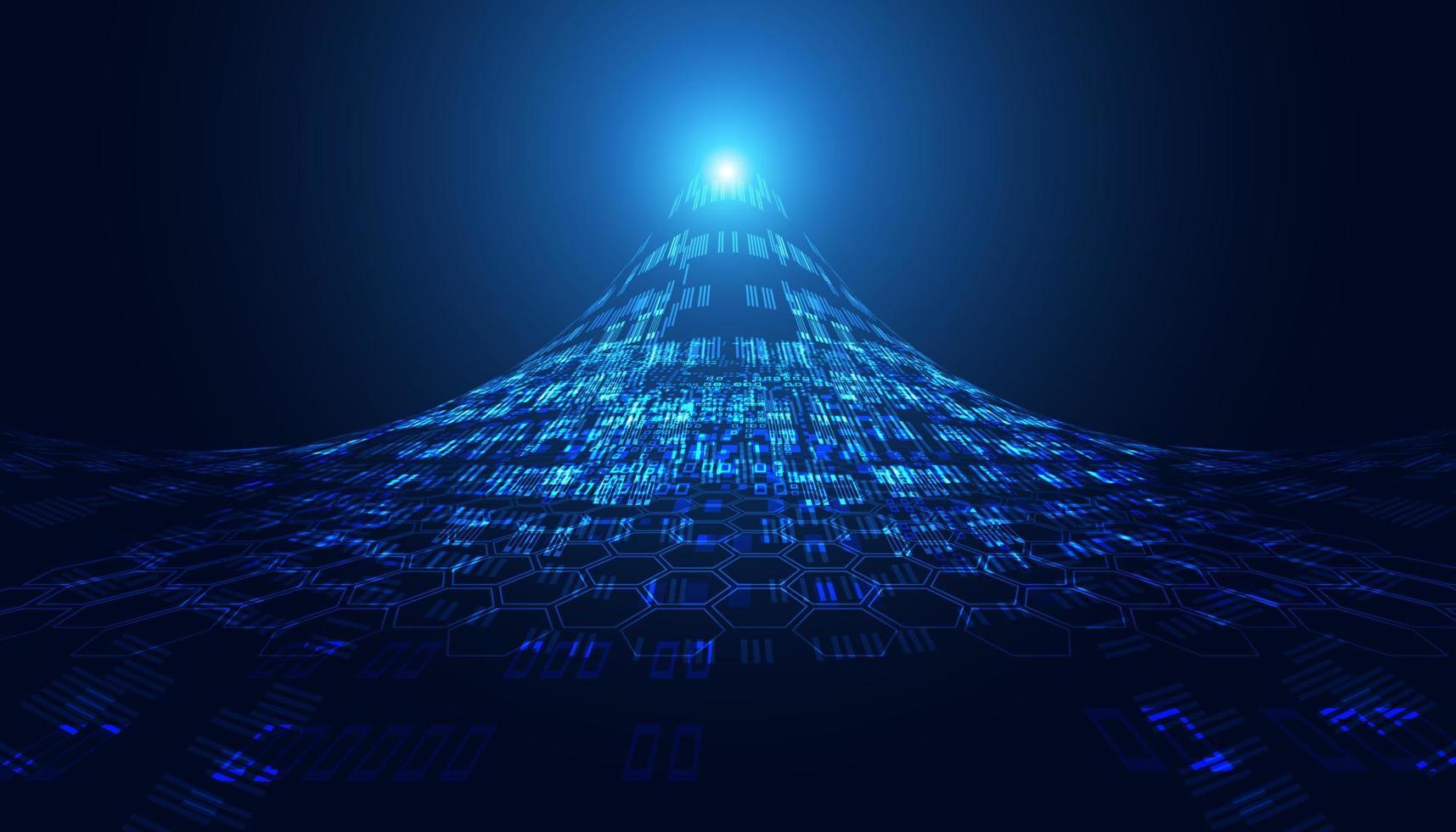 conexión de red abstracta, conexión wi-fi, sistema de internet, fibra 5g o señal wifi. sobre un fondo azul, moderno, futurista. vector