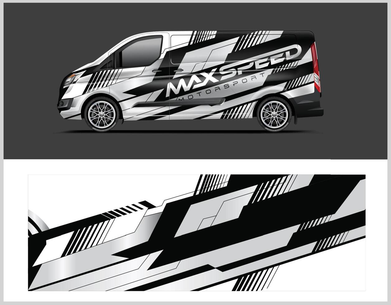 Van wrap design. Wrap, sticker and decal design for company. Vector format eps 10 Vector decal
