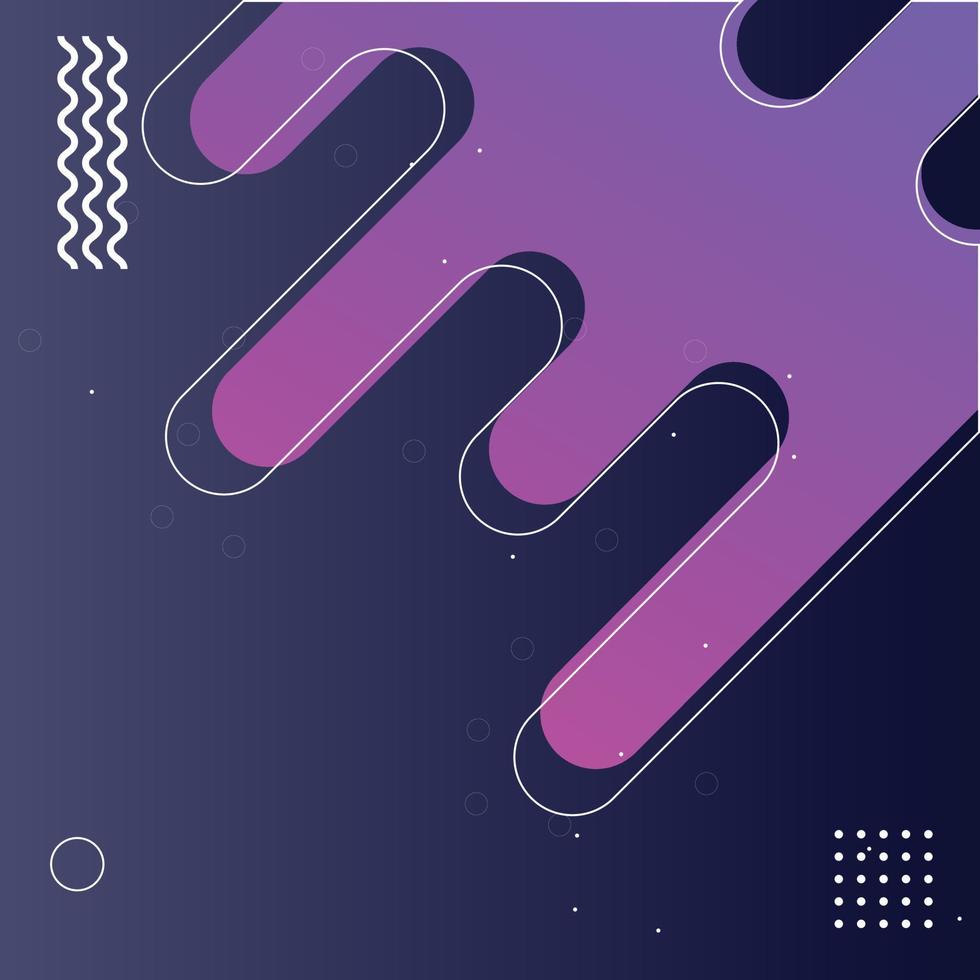 Original beautiful combination modern style abstraction with composition made of various rounded shapes in actual color palette. Vector illustration.