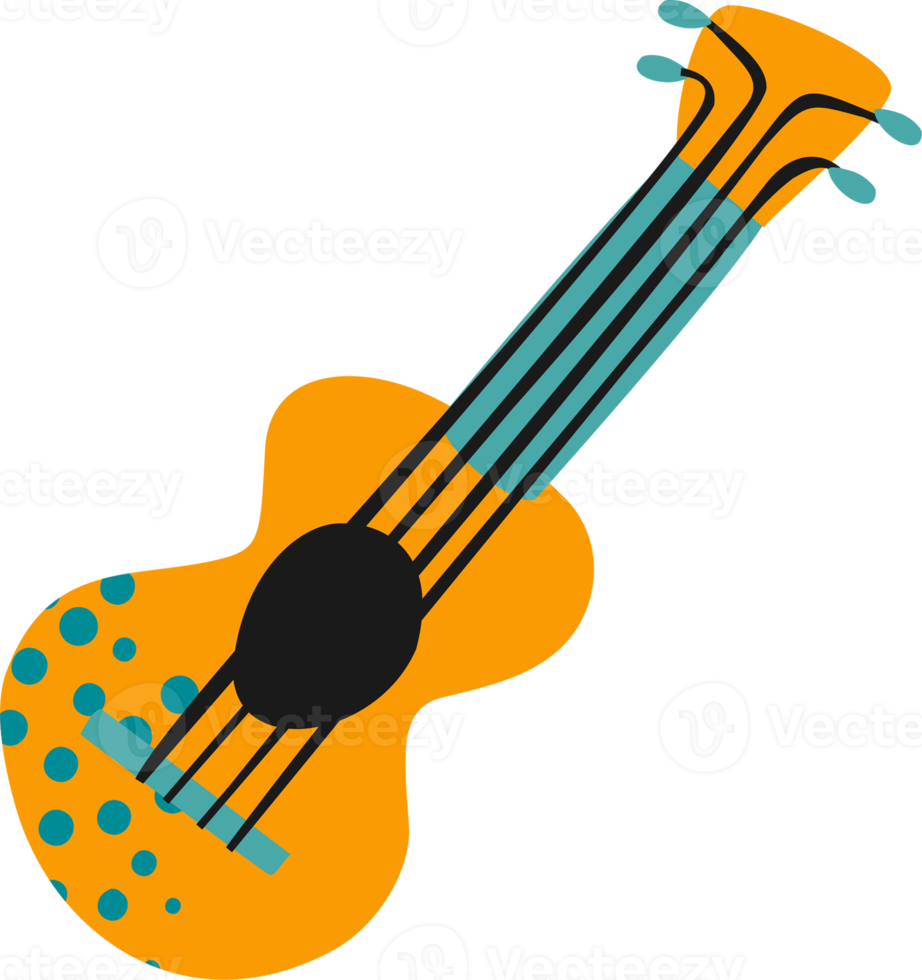 guitarra. ilustración aislada. png