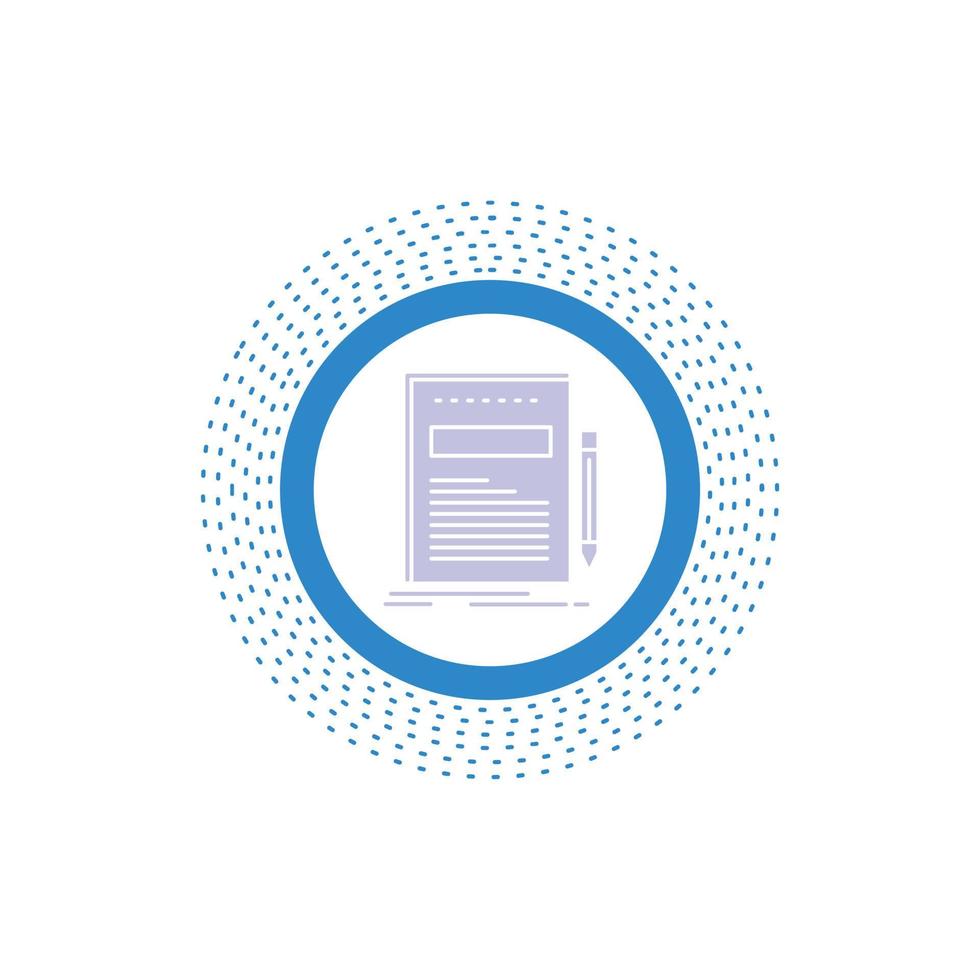 Business. document. file. paper. presentation Glyph Icon. Vector isolated illustration