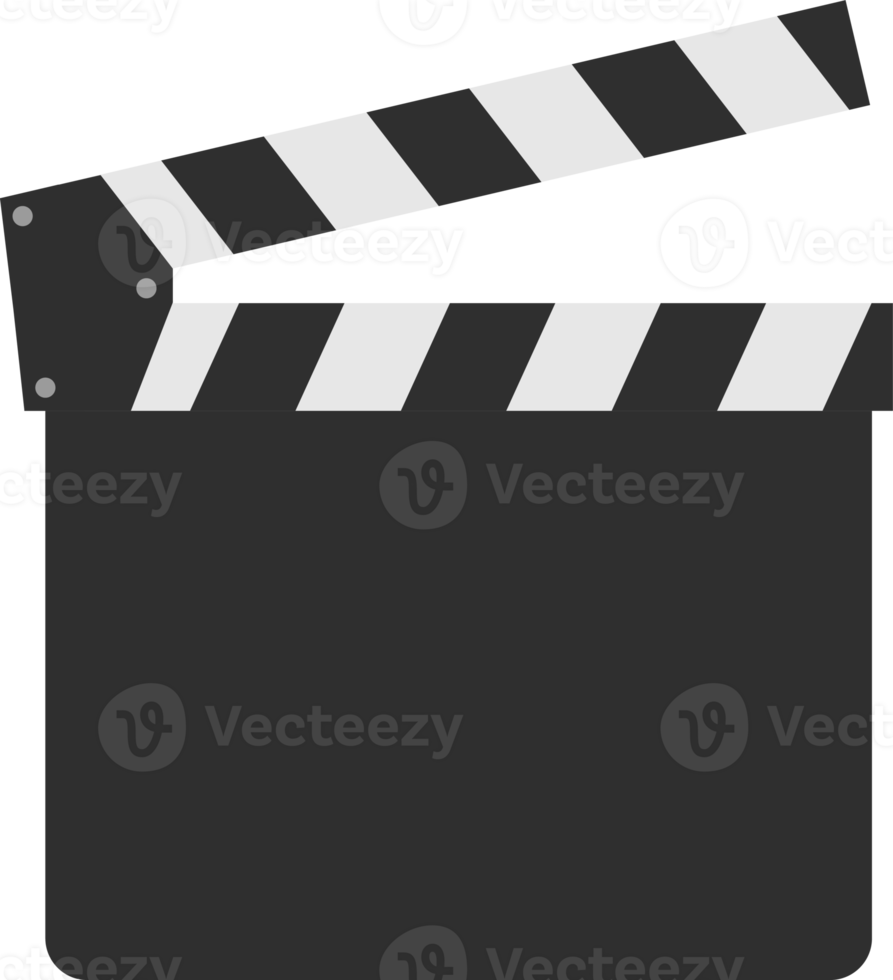 Design template of capperboard, slapstick, filmmaking device. Clapper board icon. png