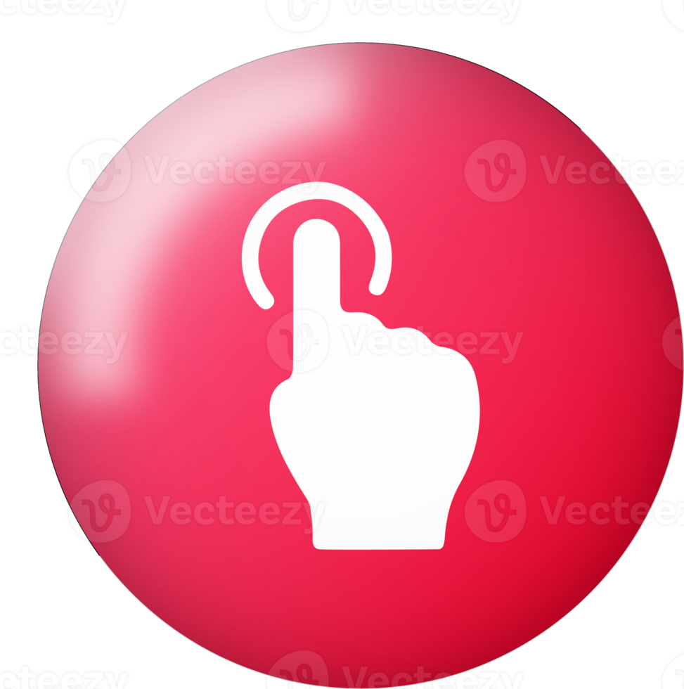 Press here button with realistic red emblem. Click here button icon for user interface. png