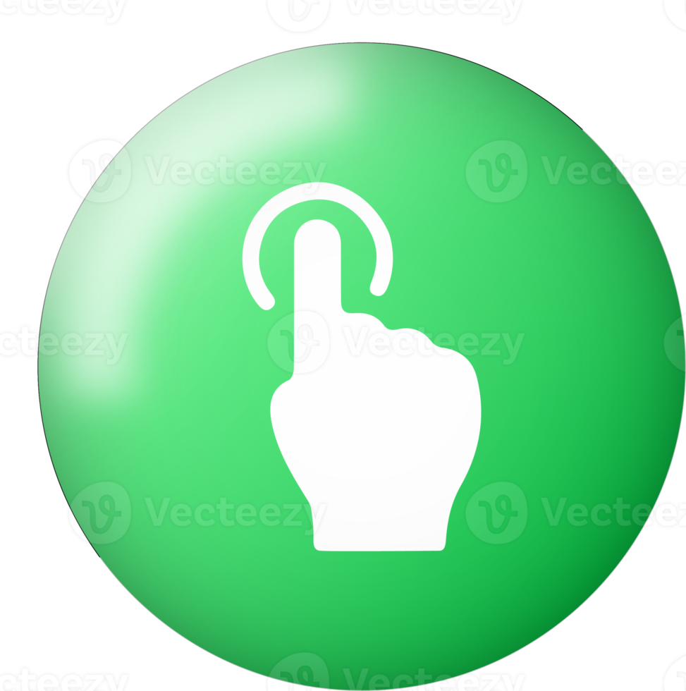 Press here button with realistic green emblem. Click here button icon for user interface. png
