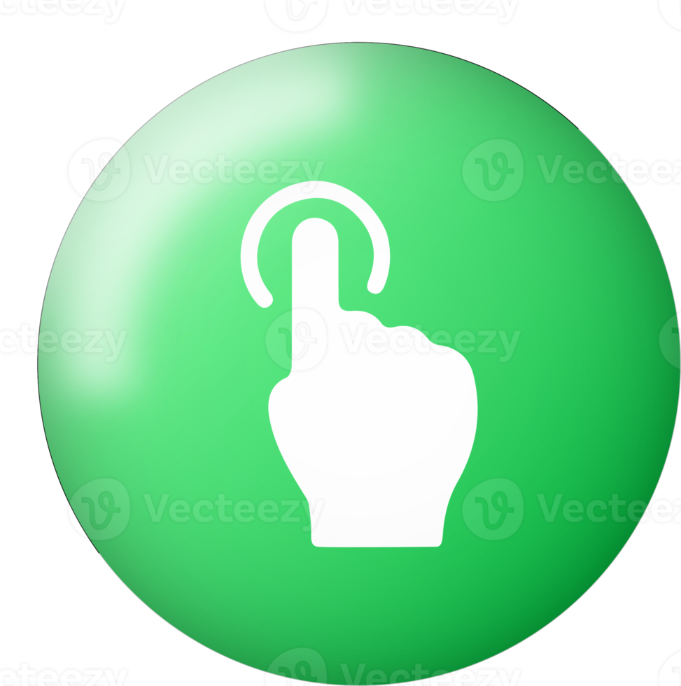 Press here button with realistic green emblem. Click here button icon for user interface. png