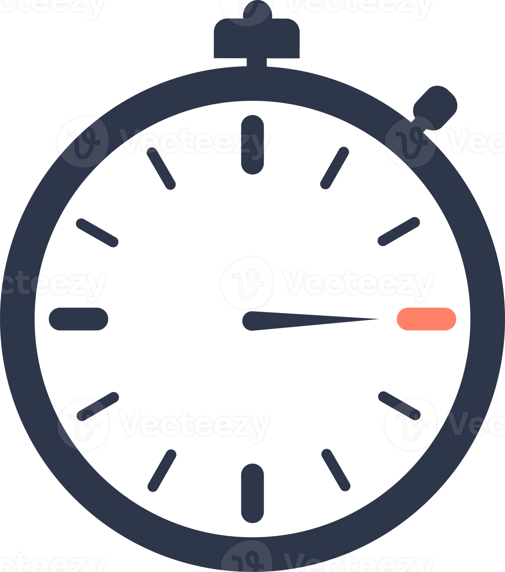 15 second timer display in flat style. Countdown time counter in circle