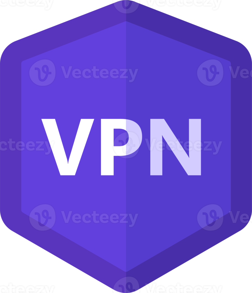 vpn icoon illustratie met schild. internet veiligheid schild teken in Purper kleur. png