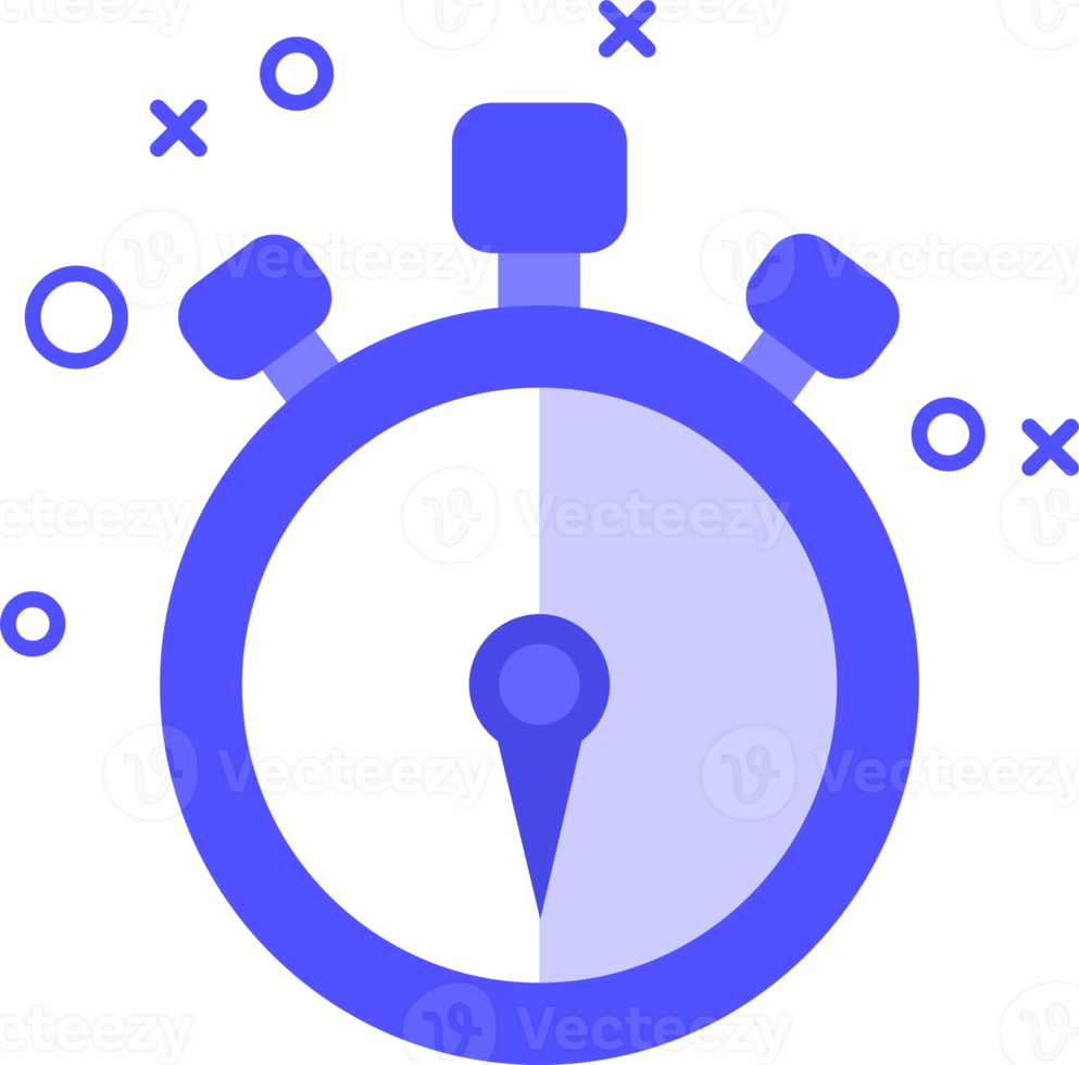 Timers icon in purple colors. Stopwatch signs in flat illustrations. png