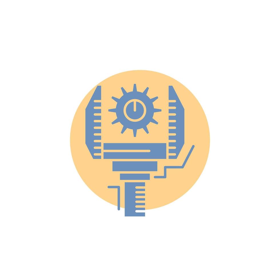 Automation. industry. machine. production. robotics Glyph Icon. vector