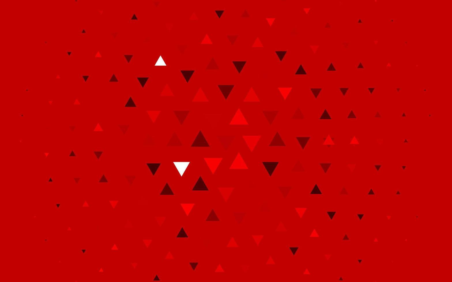 Light Red vector backdrop with lines, triangles.