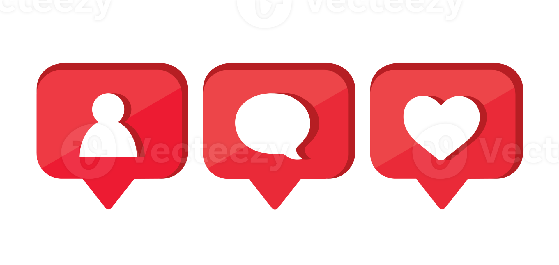 röd social ikon, tycka om ikon png