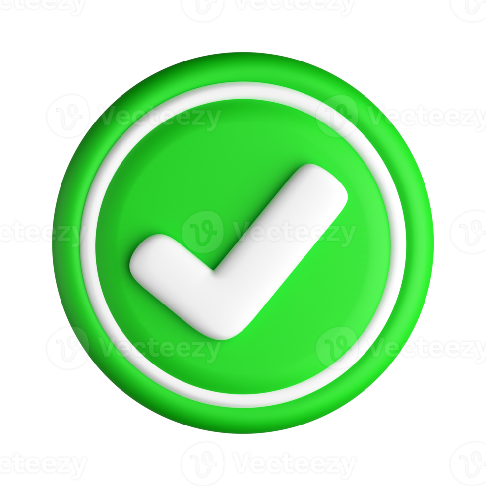 verificação de ícone 3d png