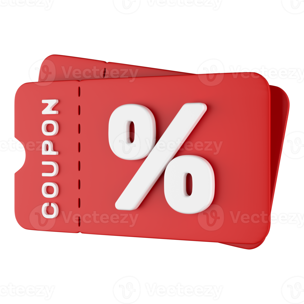 Discount Coupon 3D png