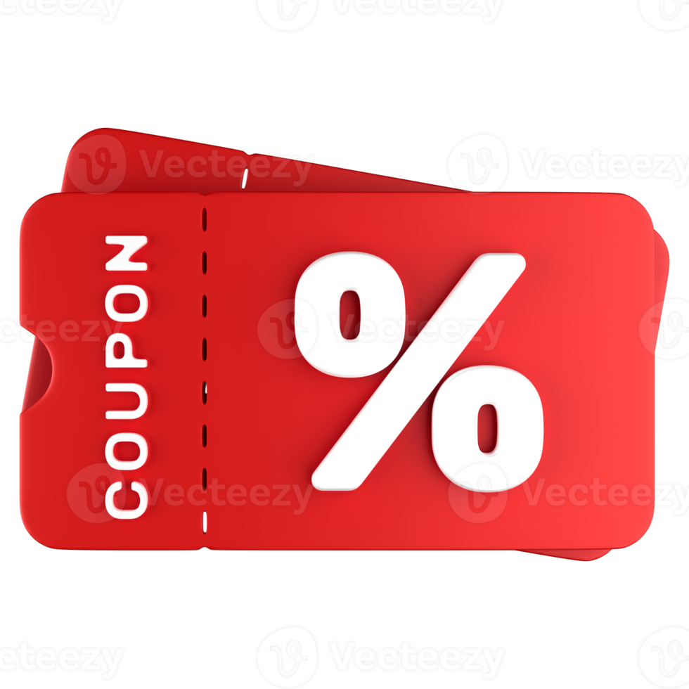 korting coupon 3d png