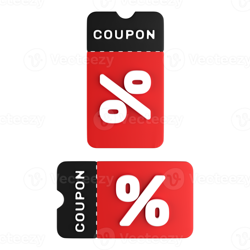 korting coupon 3d png