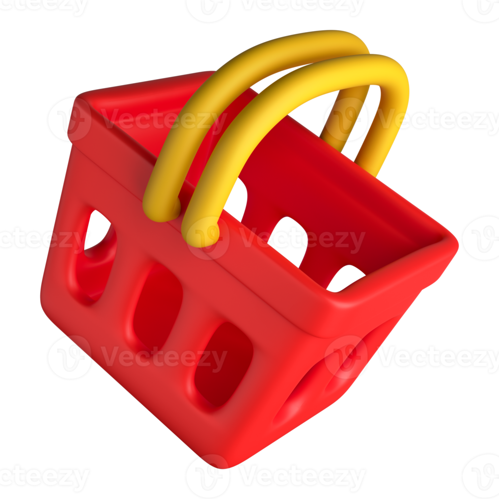 Shopping Basket Icon 3D png