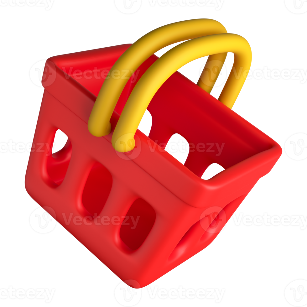 Shopping Basket Icon 3D 12872344 PNG