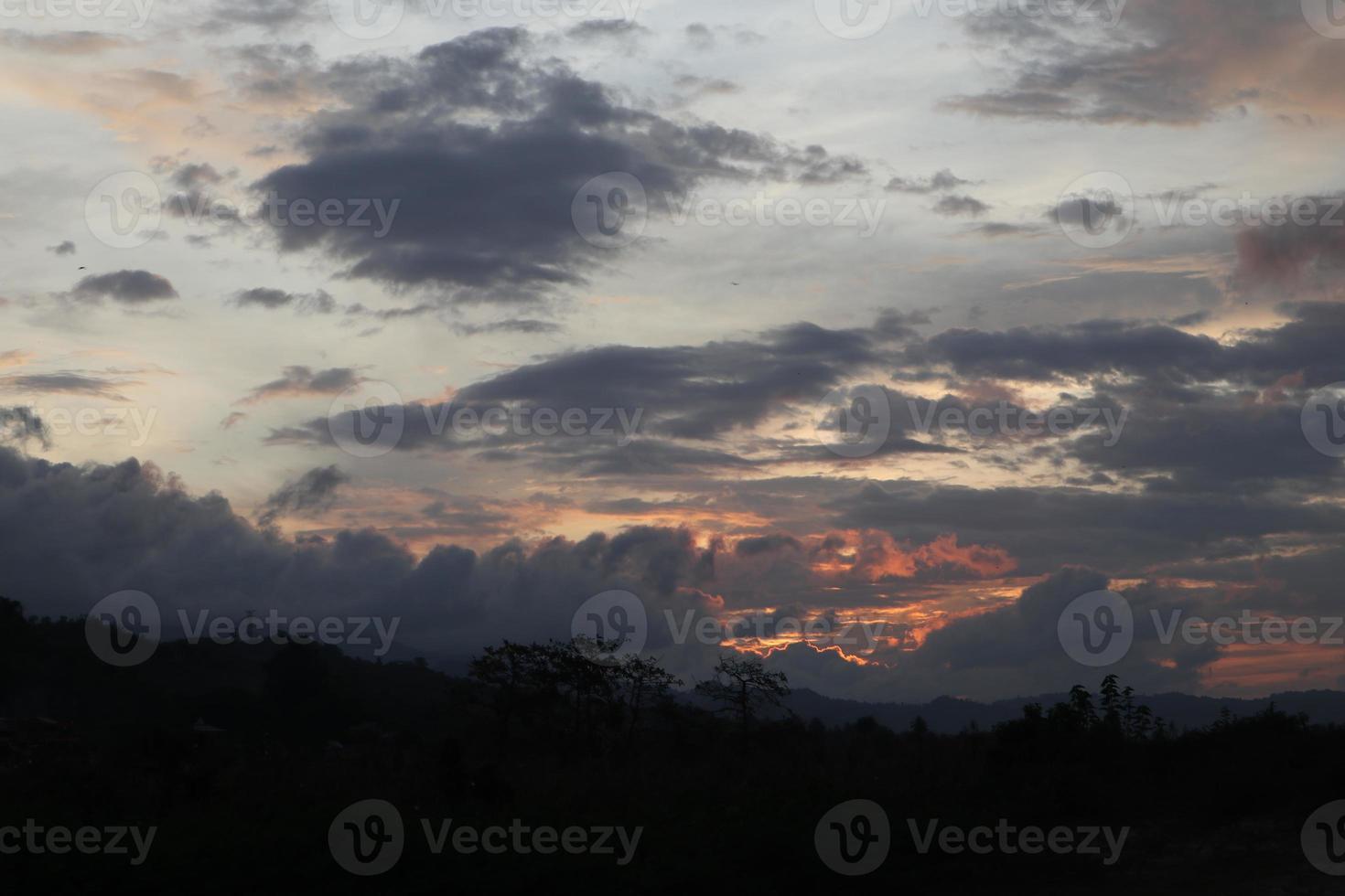 the beauty of the orange sky. Colorful cloudy sky at sunset. Gradient color. Sky texture, abstract nature background photo