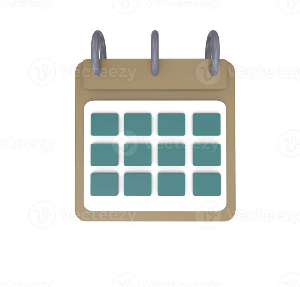 minimal 3d illustration modern kalender ikon. påminnelse datum, png