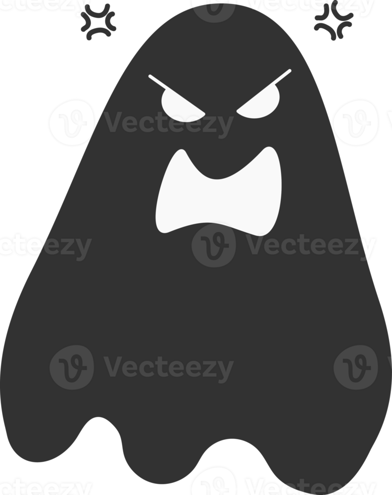 Ghost icon. Ghost halloween black icon. Horror illustration. png