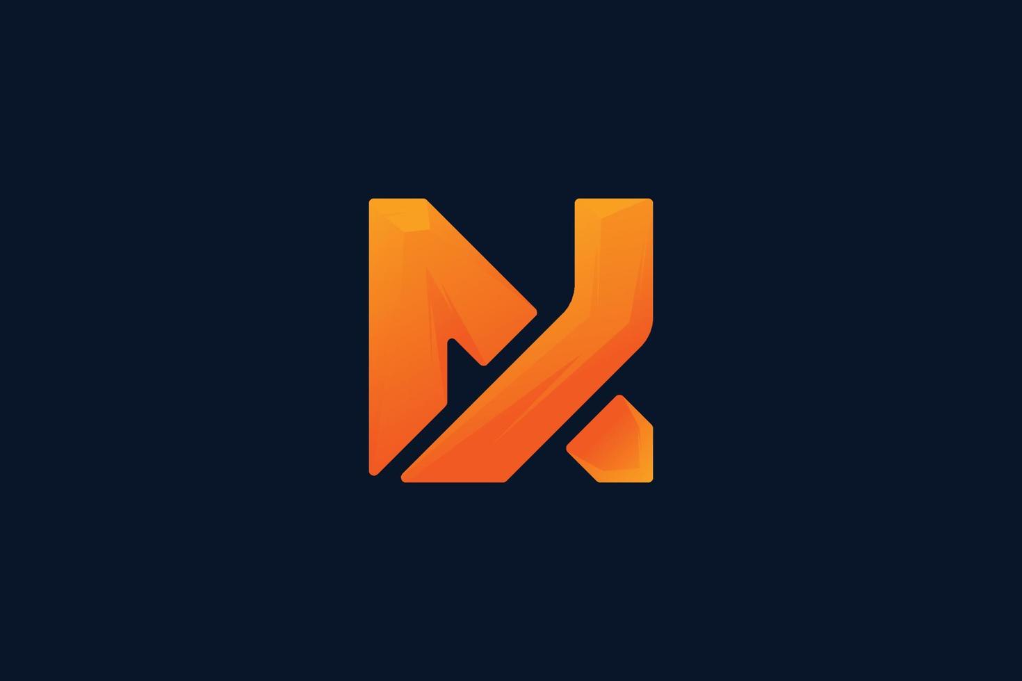 logotipo de letra j y n para su negocio vector