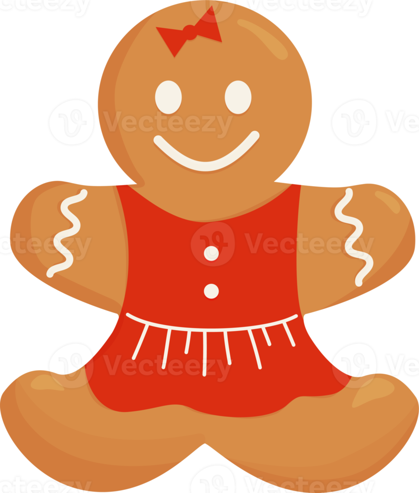 Christmas gingerbread girl png