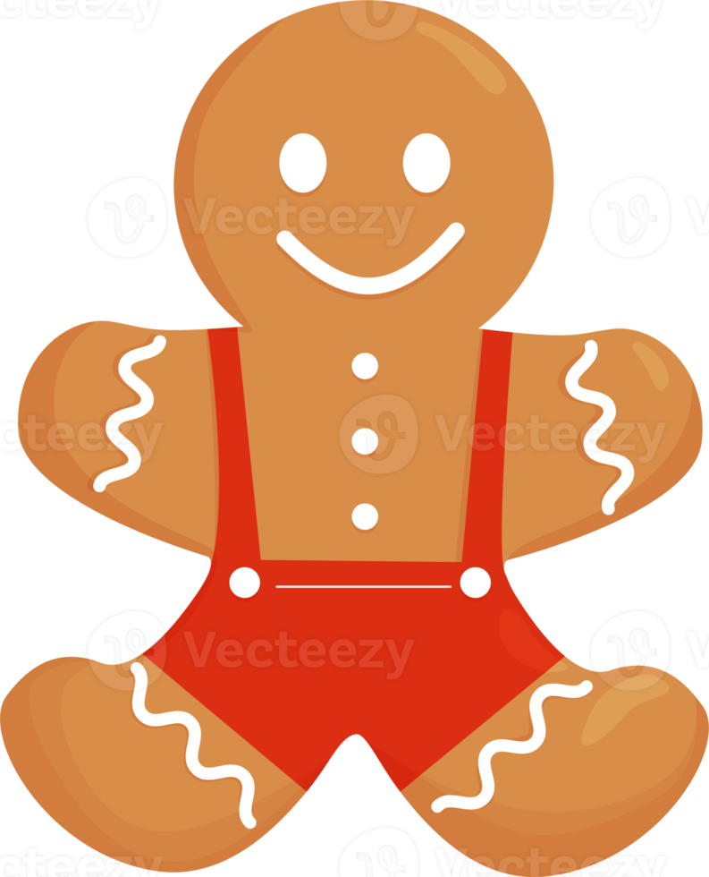 hombre de pan de jengibre de navidad png