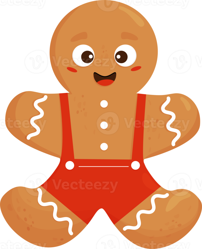 cute Christmas gingerbread man 12872920 PNG