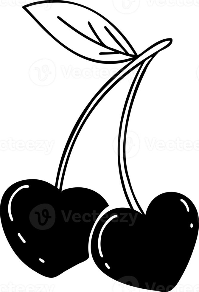 par av hjärta formad körsbär png