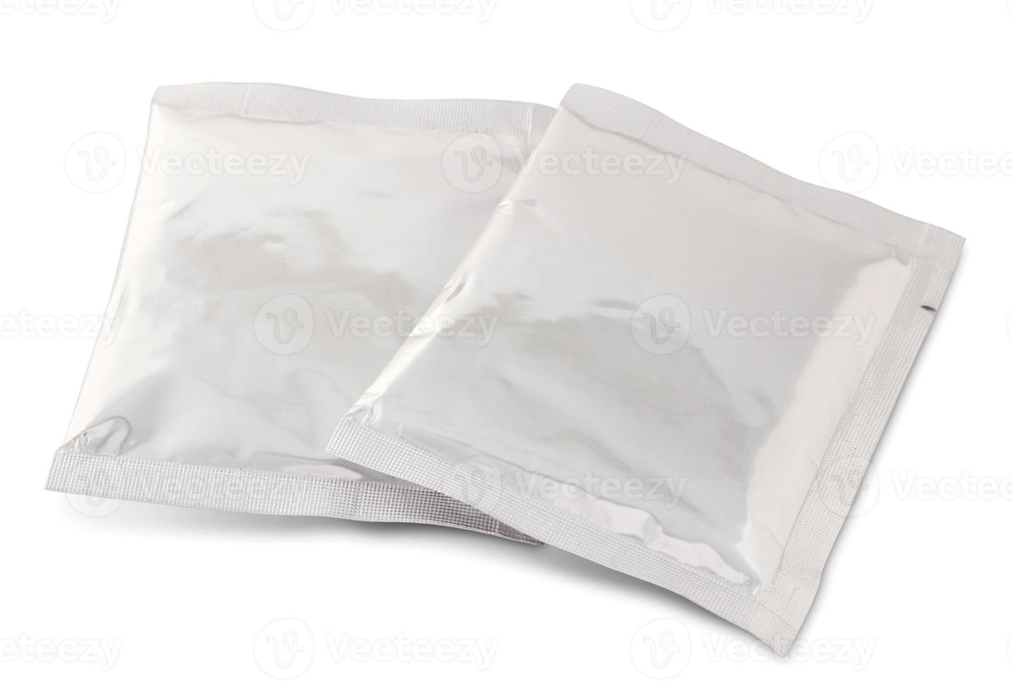 plastic package bag isolated on white with clipping path photo