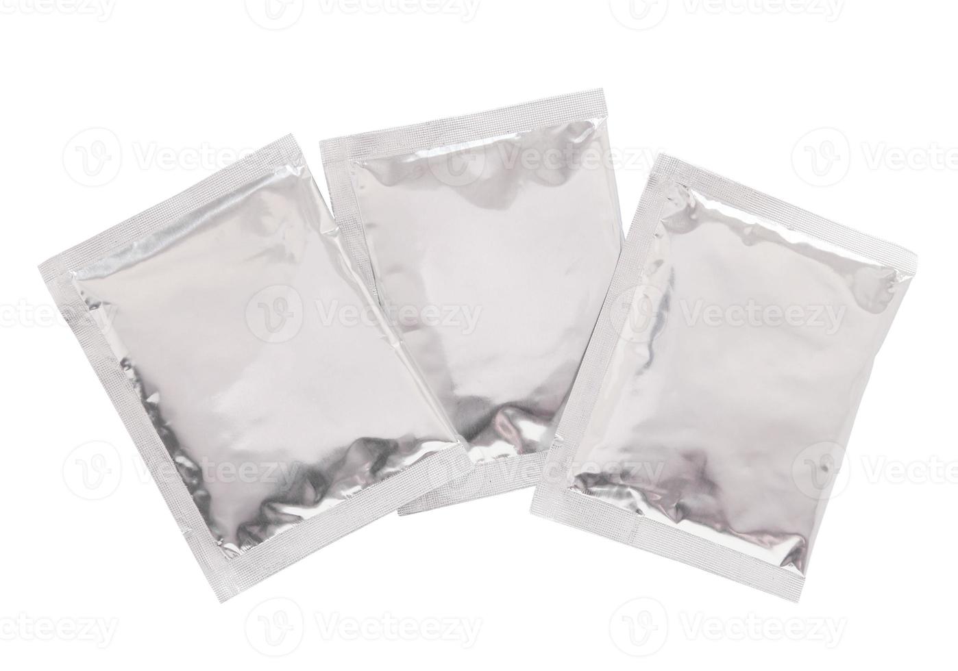 plastic package bag isolated on white with clipping path photo