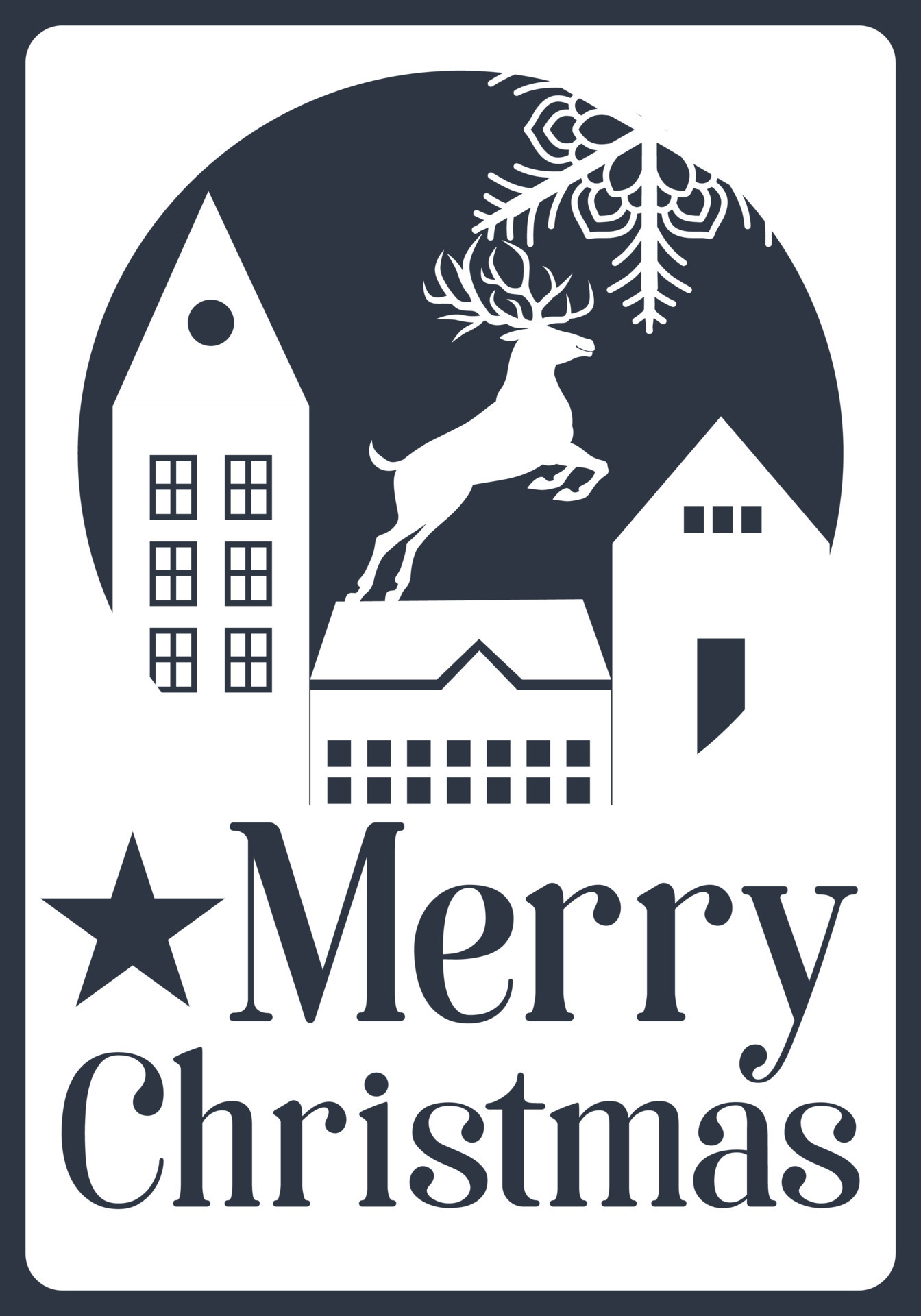 Laser Cut Christmas card design. 12873109 Vector Art at Vecteezy