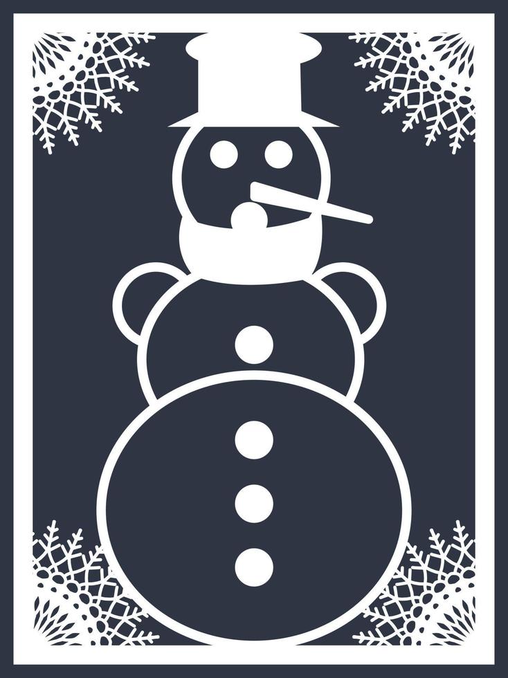 diseño de tarjeta de navidad cortada con láser. vector