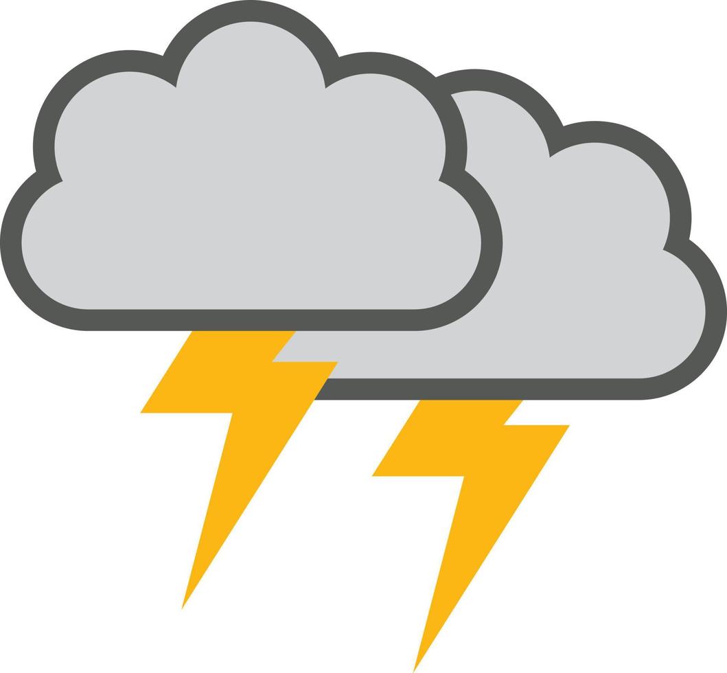 lluvia y tunder icono vector ilustración.