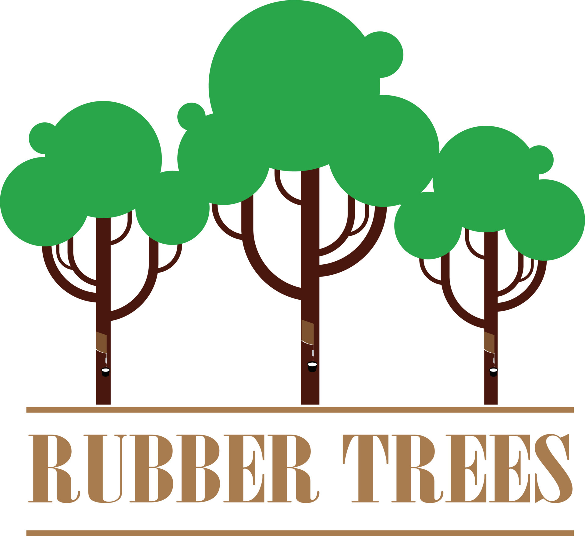 rubber trees icon vector illustration for designer. 12873517 Vector Art
