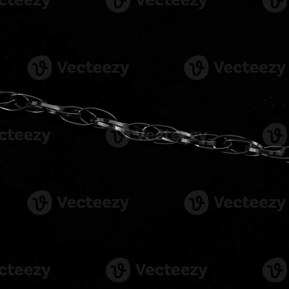 white gold bracelet, necklace with rings like chain 12873680 Stock