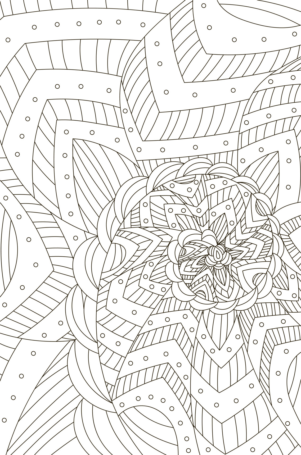 Abstract Coloring Pages For Adults - Abstract Coloring Page For Adults Black And White Style Vector 